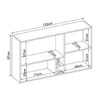 Armário Aéreo Cozinha Modulado Firenze Nicho 2 Portas 120cm Avena/Grafito - Demóbile - 3