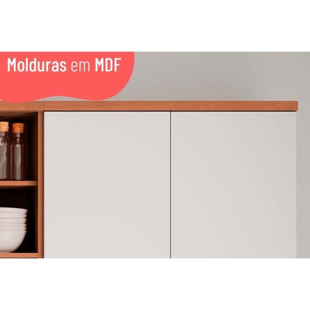 Armário Aéreo Cozinha Modulado Thela Macadâmia 2 Portas 80cm Freijo/Branco - Telasul - 5