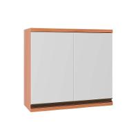 Armário Aéreo Cozinha Modulado Thela Macadâmia 2 Portas 80cm Freijo/Branco - Telasul - 1