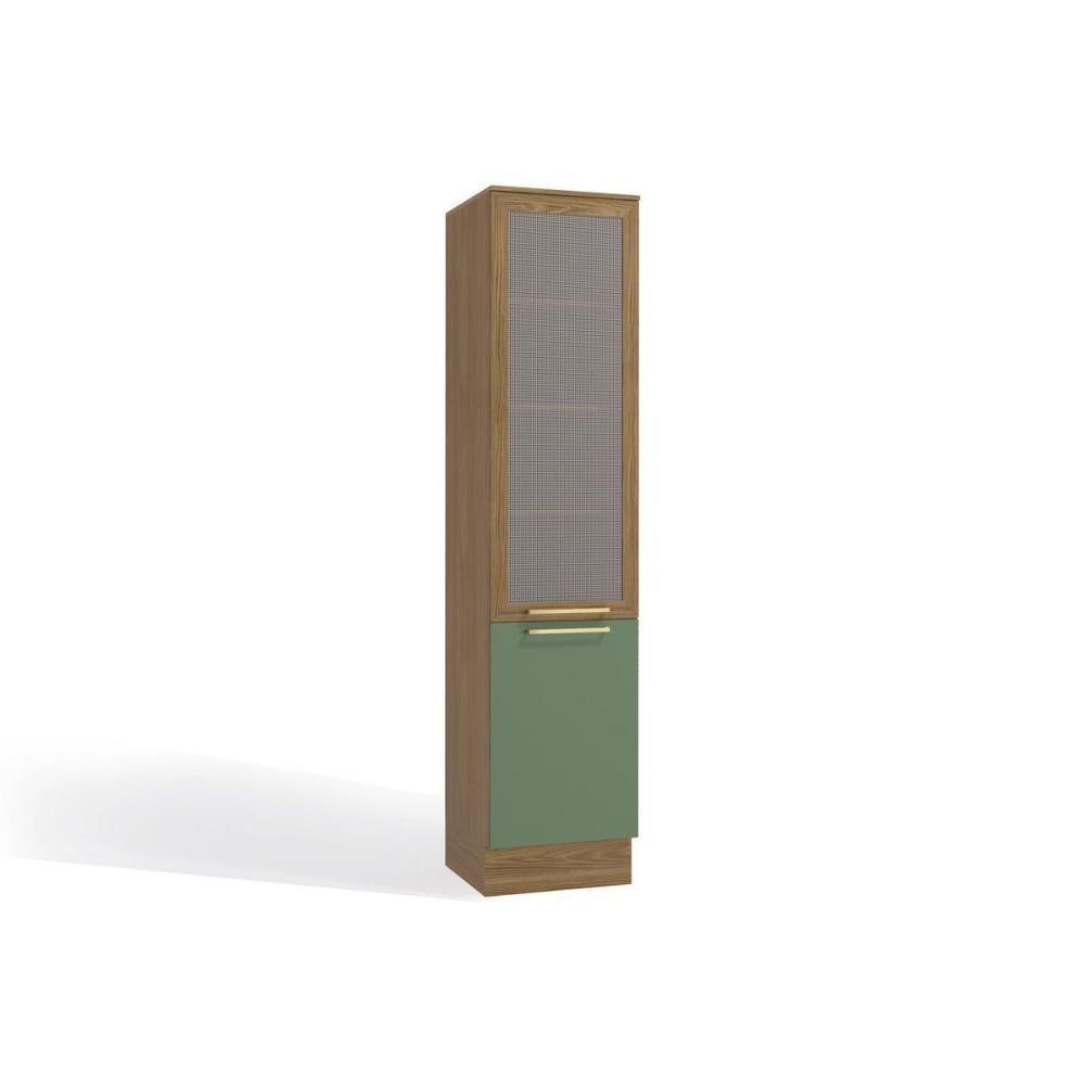 Módulo Cozinha Kappesberg Botanic Paneleiro Botanic M626 c/ 2 Portas c/ 1 Tela 50cm Nogueira/Verde Oliva - Kappesberg - 1