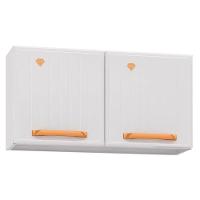 Armário de Geladeira p/ Cozinha Aéreo Diamante Aço c/2 Portas 70cm Branco - Telasul - 1