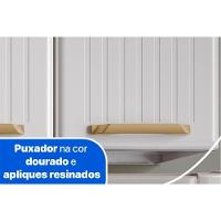 Armário de Geladeira p/ Cozinha Aéreo Diamante Aço c/2 Portas 70cm Branco - Telasul - 2