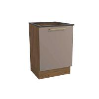 Balcão Cozinha P-cooktop Botanic M629 Top 1 Porta C-tampo 60cm Nogueira-fendi-cinzel - Kappesberg - 1