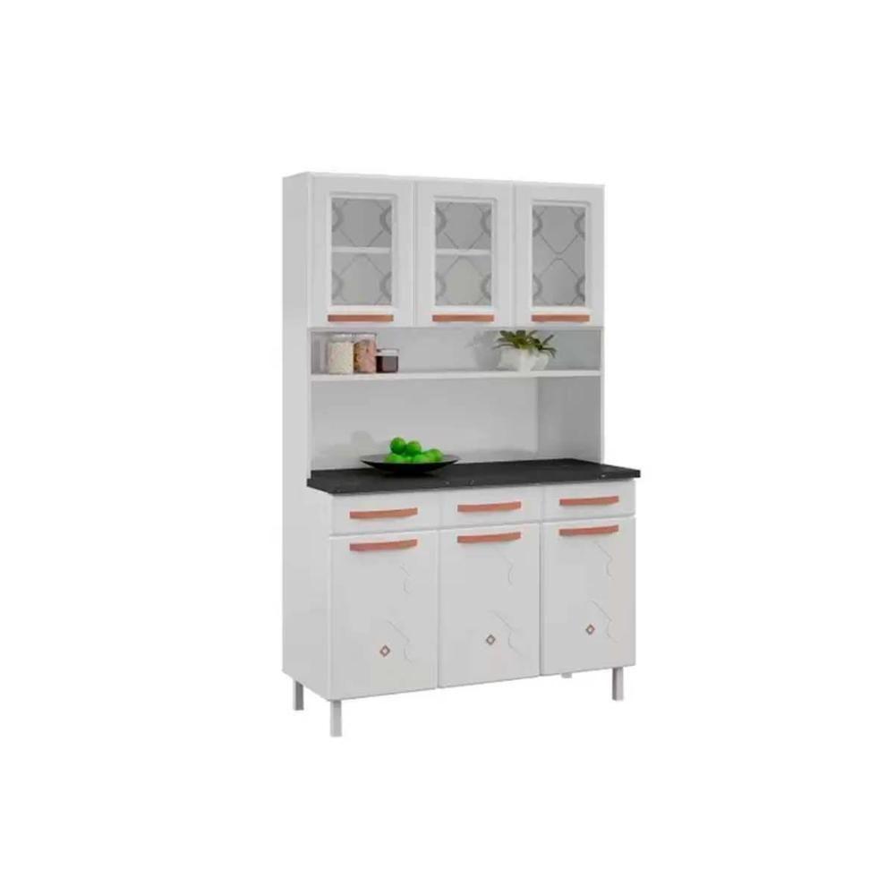 Cozinha Modulada Telasul Mirage New Kit Aço 6 Portas e 3 Gavetas 120cm Branco-Telasul - 6