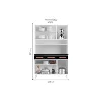 Cozinha Modulada Telasul Mirage New Kit Aço 6 Portas e 3 Gavetas 120cm Branco-Telasul