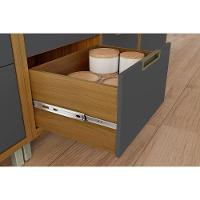 Balcão Cozinha p/Cooktop Imperatriz 1 Porta e 1 Gaveta c/ Tampo 80cm Freijo/Off White - Nesher - 7