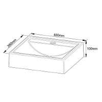 Conjunto De Banheiro Balcão Suspenso Bn3601 C- Cuba Pia Bn3600 80cm Cor Branco - Tecno Mobili - 2