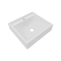 Conjunto De Banheiro Balcão Suspenso Bn3601 C- Cuba Pia Bn3600 80cm Cor Branco - Tecno Mobili