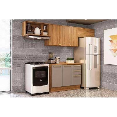 Cozinha Completa Botanic M662 6 Portas 3 Gavetas em MDF 120cm Fendi