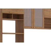 Cozinha Completa Botanic 8 Peças (3 Armários + 2 Balcões + 2 Paneleiros + 1 Complemento) M651 Nogueira/Verde Oliva - Kappesberg - 5