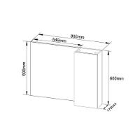 Conjunto De Banheiro Armário C- Espelho Bn3602 E Balcão Suspenso Bn3601 C- Cuba Pia Bn3600 80cm Cor Mármore Branco - Tecno Mobili - 5