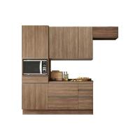 Cozinha Completa Maxxi 5 Peças (2 Armários + 1 Balcão + 1 Paneleiro + 1 Complemento) C5P28 Nogal - Kappesberg - 5