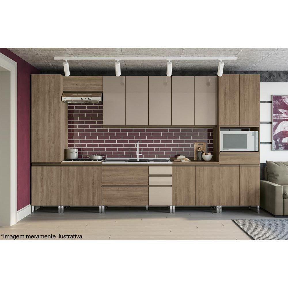 Paneleiro de Cozinha Maxxi G751 4 Portas e 1 Gaveta 70cm Nogal - Kappesberg - 2