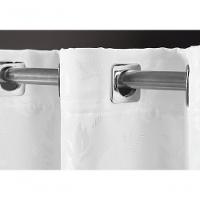 Cortina 4,00x2,30 Sala Quarto Cozinha Varão Tecido Jacquard Cor:branco - 6