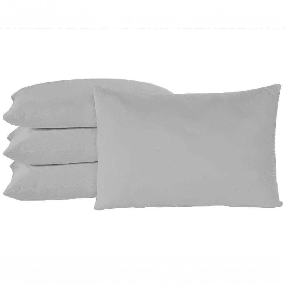 Fronha Travesseiro Quarto Sala Algodão Percal 150 Fios 02 Un Cor:cinza - 2