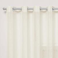 Cortina 6,00x2,50 Sala Quarto Cozinha Varão Voil Duplo Cor:pérola - 6