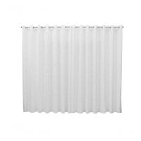 Cortina 3,00x2,50 Sala Quarto Cozinha Varão Tecido Jacquard Cor:branco - 1