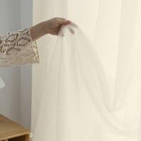 Cortina 2,80x1,20 Sala Quarto Cozinha Voil Microfibra Cor: Pérola