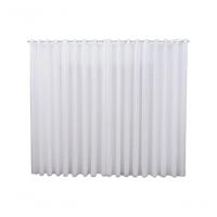 Cortina 3,00x2,50 Sala Quarto Cozinha Voil Blackout Tecido Cor:xadrez Branco - 1