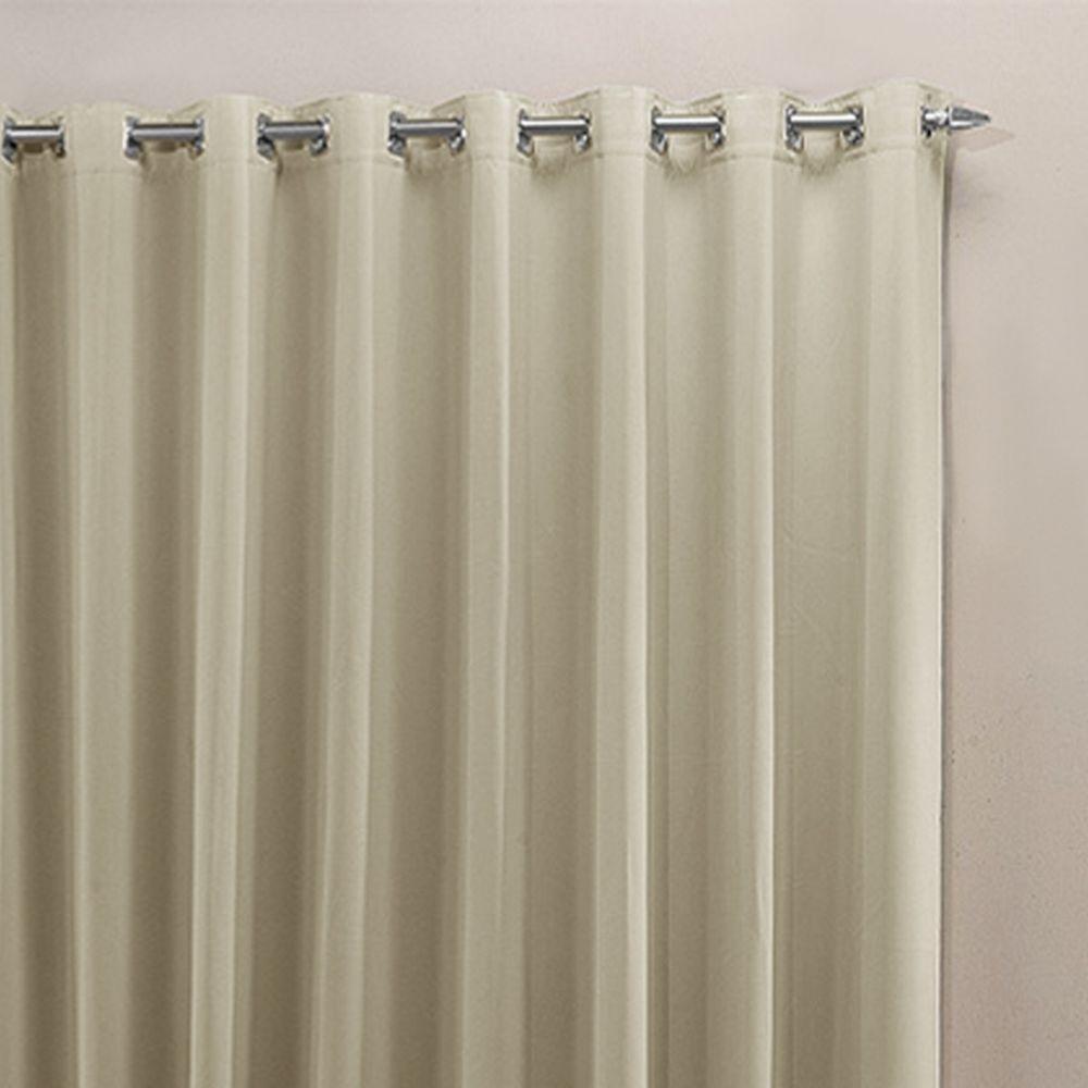Cortina 3,00x2,50 Sala Quarto Cozinha Voil Blackout Tecido Cor: Areia. - 5