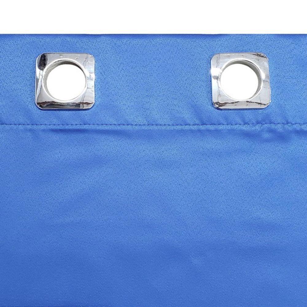 Cortina 2,00x1,20 Janela Sala Quarto Cozinha Tecido Liso Cor:azul - 4