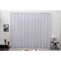 Cortina 5,00x2,50 Sala Quarto Cozinha Varão Tecido Jacquard Cor:cinza - 6