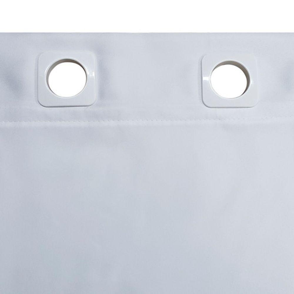 Cortina 2,00x1,20 Janela Sala Quarto Cozinha Tecido Liso Cor:branco - 5
