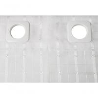 Cortina 2,80x1,20 Sala Quarto Cozinha Voil Microfibra Cor:xadrez Branco. - 5