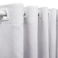 Cortina 2,80x2,30 Sala Quarto Cozinha Tecido Piquet Cor: Branco - 1