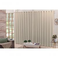 Cortina 3,00x2,50 Sala Quarto Cozinha Voil Blackout Tecido Cor:bege - 3