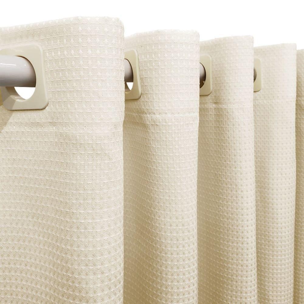 Cortina 2,80x2,30 Sala Quarto Cozinha Tecido Piquet Cor:palha - 1