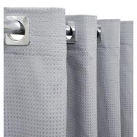 Cortina 2,40x1,30 Sala Quarto Cozinha Tecido Piquet Cor: Cinza. - 1