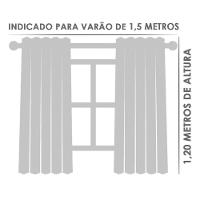 Cortina 2,00x1,20 Janela Sala Quarto Cozinha Tecido Liso Cor: Rosa Pink - 2