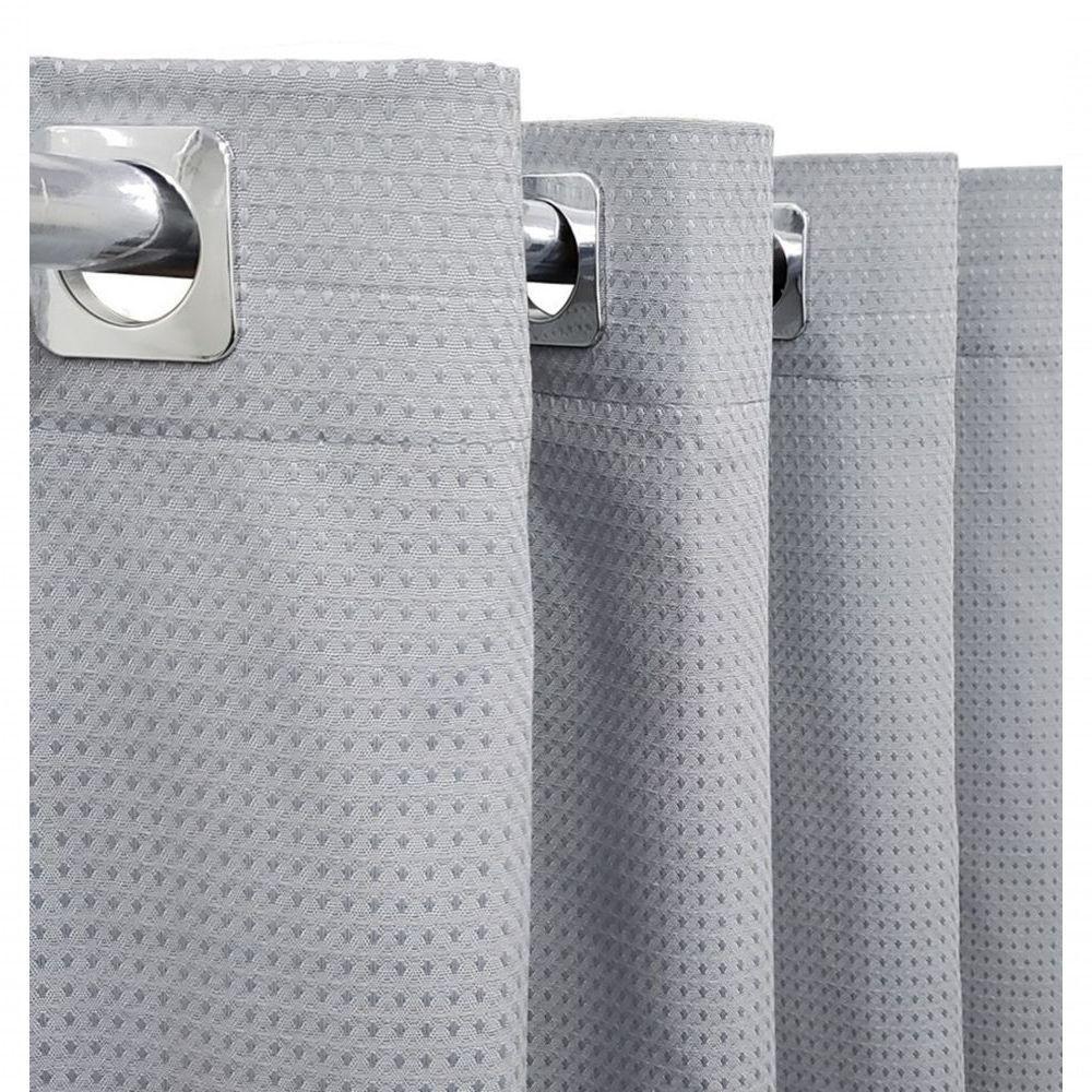 Cortina 2,40x1,30 Sala Quarto Cozinha Tecido Piquet Cor: Branco - 5