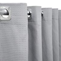 Cortina 2,80x2,30 Sala Quarto Cozinha Tecido Piquet Cor: Cinza - 1