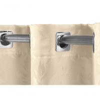 Cortina 4,00x2,30 Sala Quarto Cozinha Varão Tecido Jacquard Cor:pérola - 10