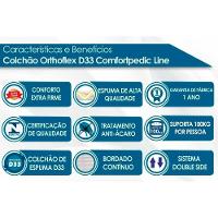 Colchão Solteiro Espuma D33 Comfortpedic (88x188x17) - Orthoflex - 5