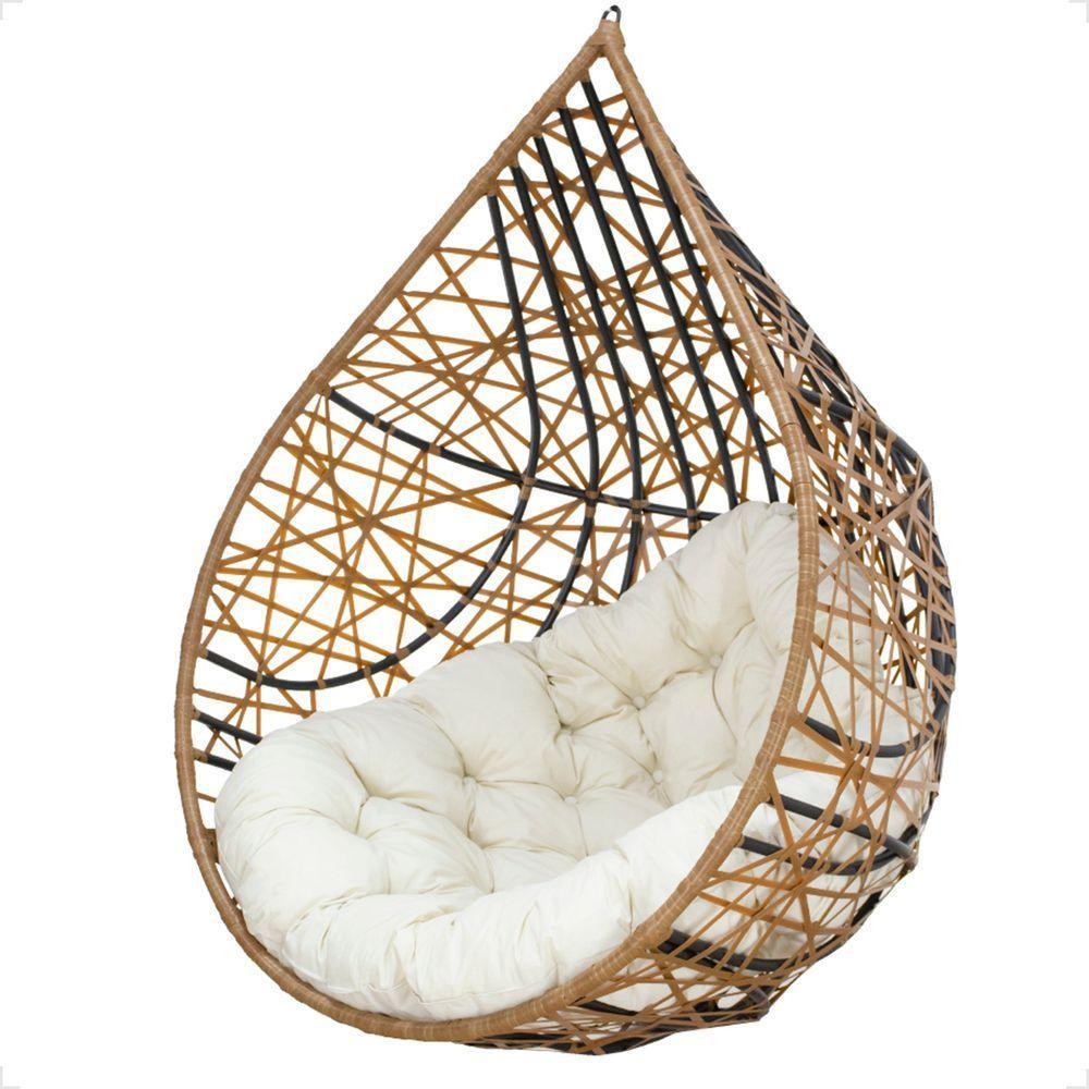 Balanço Suspenso Ninho Gota Com Mosquetão E Mola Para Ambiente Externo - Caramelo A1 - 1