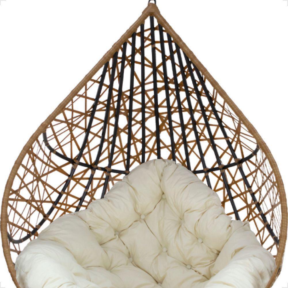 Balanço Suspenso Ninho Gota Com Mosquetão E Mola Para Ambiente Externo - Caramelo A1 - 2