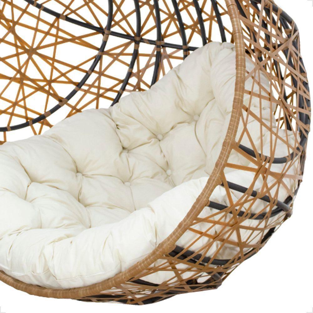 Balanço Suspenso Ninho Gota Com Mosquetão E Mola Para Ambiente Externo - Caramelo A1 - 5