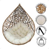 Balanço Suspenso Ninho Gota Com Mosquetão E Mola Para Ambiente Externo - Caramelo A1 - 7