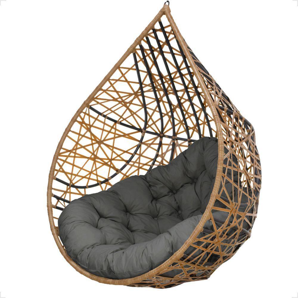 Balanço Suspenso Ninho Gota Com Mola E Mosquetão Para Jardim - Caramelo A3 - 1