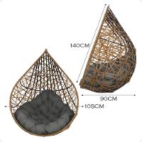 Balanço Suspenso Ninho Gota Com Mola E Mosquetão Para Jardim - Caramelo A3 - 8