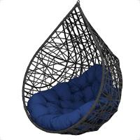 Balanço Suspenso Ninho Gota Com Mosquetão E Mola Para Terraço - Preto A2 - 1