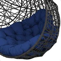 Balanço Suspenso Ninho Gota Com Mosquetão E Mola Para Terraço - Preto A2 - 5