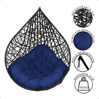 Balanço Suspenso Ninho Gota Com Mosquetão E Mola Para Terraço - Preto A2 - 7