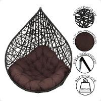 Balanço Suspenso Ninho Gota Com Mola E Mosquetão Para Varanda - Preto A4 - 7