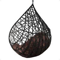 Balanço Suspenso Ninho Gota Com Mola E Mosquetão Para Varanda - Preto A4 - 9