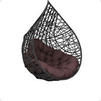 Balanço Suspenso Ninho Gota Com Mola E Mosquetão Para Varanda - Preto A4 - 10