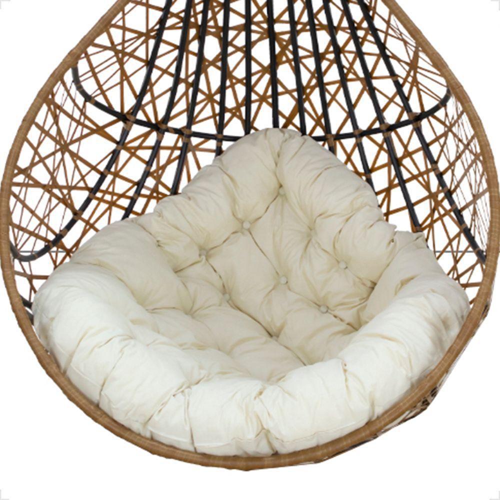 Balanço Suspenso Ninho Gota Com Suporte, Mola E Mosquetão Para Jardim - Caramelo A1 - 3